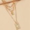 multi-layer thick chain tag fashion necklace acrylic butterfly bear pendant