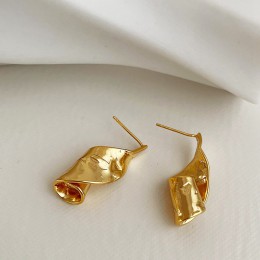 French Irregular Metal Earrings
