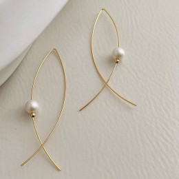 long style line metal earrings