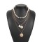 Multi-Layer Stackable Pearl Pendant Necklace