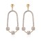 Luxcury Oval Crystal Opal Earrings