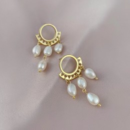 Fringed Pearl Earrings