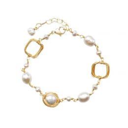 Elegant Pearl Fringe Bracelet