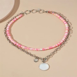 Stackable Multi-layer Colored Soft Pottery Necklace
