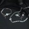Chain Loving Heart Crystal Women Pendant Necklace Set