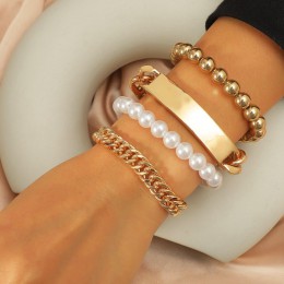 Stackable Pearl Chain Bracelet Set