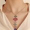 Crystal Necklace Multicolor Love Lips Clavicle Chain