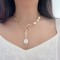 Luxury Pearl Stitching Chain Pearl Pendant Necklace