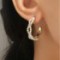 women's circle Crystal fashion statement earrings earrings