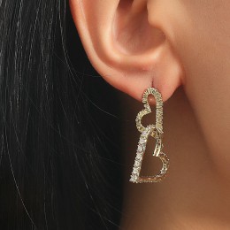 Fashion Alloy Knot Crystal Stud Earrings