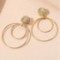 Shell Metal Hoop Earrings Stud Earrings