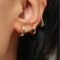 Small Ear Bone Buckle Mini Double Hoop Earrings