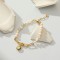 Chain Stitching Pearls Loving Heart Bracelet