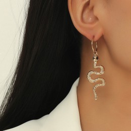 women's round ear buckle snake animal earrings