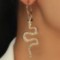 women's round ear buckle snake animal earrings