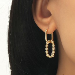 geometric drop earrings