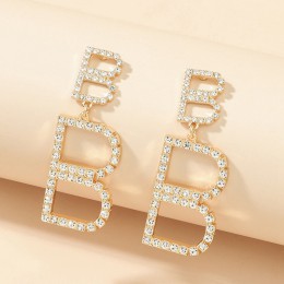 Letter B ear buckle earring