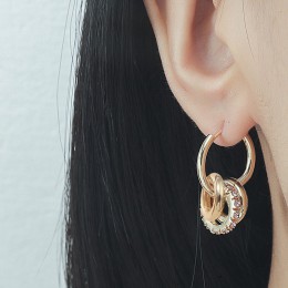 Fashion Earrings Geometric Metal Hoop Earrings