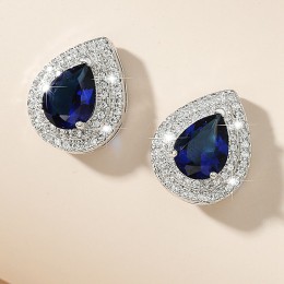 Round Crystal Stud Earrings