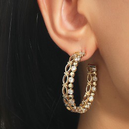 Geometric Chain Hoop Earrings