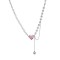 Chic Pink Heart Pearl Necklace