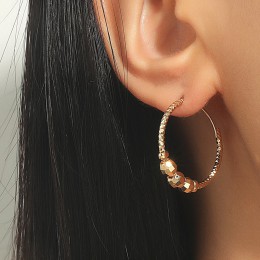 Simple and slim twist hoop earrings