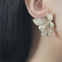 hollow butterfly hair clip earring