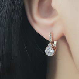 square rhinestones earrings