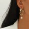 women's retro style branch pearl earrings earrings