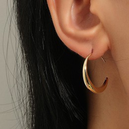 European and American earrings round hollow earrings