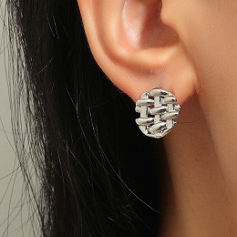 Vintage Silver Flower Stud Earrings
