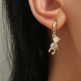 Rhinestone Bear Earrings