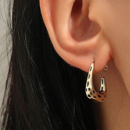 Geometric Leopard Plaid Earrings