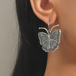 Butterfly ear hook net red cold wind temperament earrings