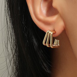 Geometric Multilayer Square Earrings