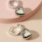geometric heart earrings