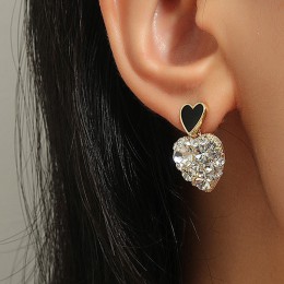 peach heart fashion personality earrings