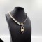 Double Layer Chain Pearl Necklace Bag Pendant Necklace