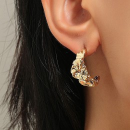 European and American irregular C-shaped earrings