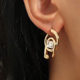 double c exaggerated earrings